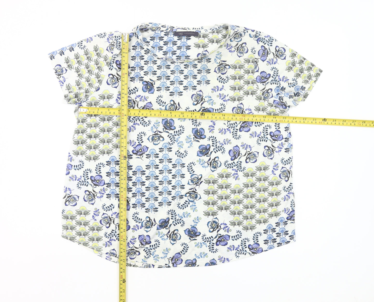 Marks and Spencer Women’s Multicoloured Floral T-Shirt UK 18