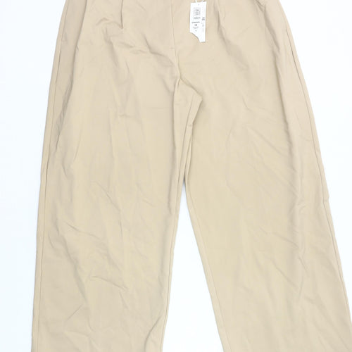 Marks and Spencer Women’s Beige Chino Wide Leg Trousers Size 18