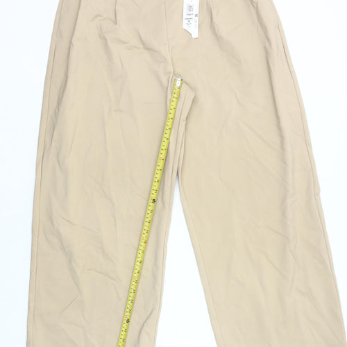 Marks and Spencer Women’s Beige Chino Wide Leg Trousers Size 18