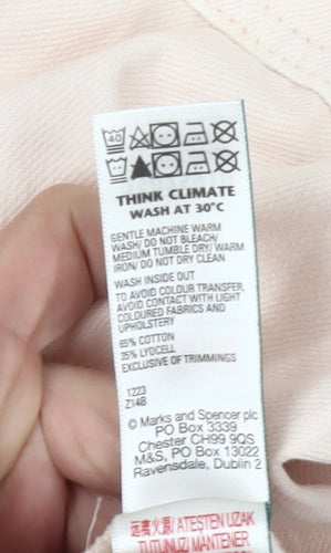 Marks and Spencer Girls Ivory Playsuit 12-13 Years Cotton Blend Zip Casual