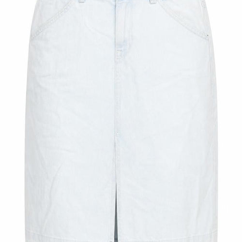 Marks and Spencer Girls Blue Denim Straight Skirt 13-14 Years Knee-Length