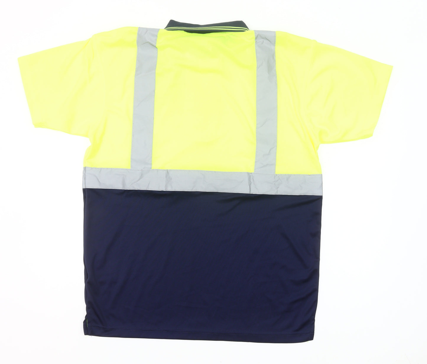 Portwest Mens Yellow Navy Hi Vis Work Polo Shirt Size M