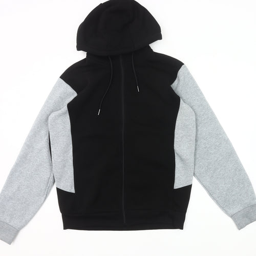 Donnay Men’s Black Grey Full Zip Hoodie Size S Regular Fit