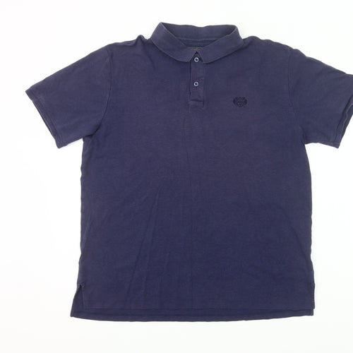 Paul Costelloe Men’s Blue XL Cotton Polo Shirt Short Sleeve