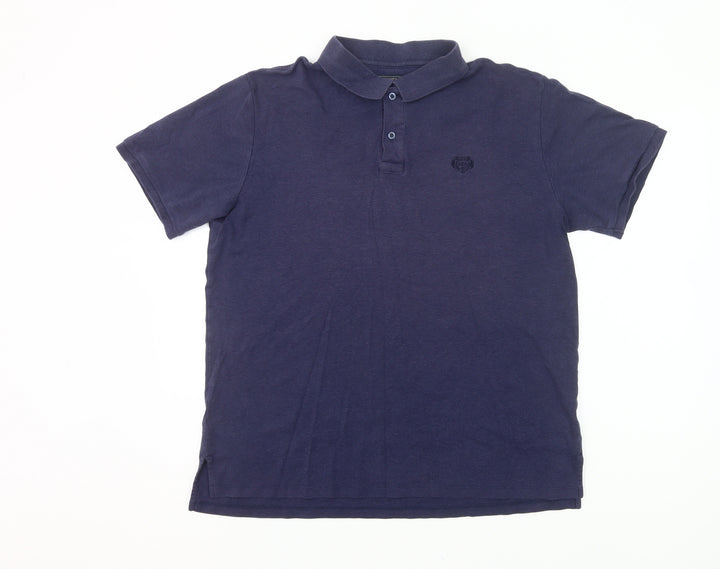 Paul Costelloe Men’s Blue XL Cotton Polo Shirt Short Sleeve