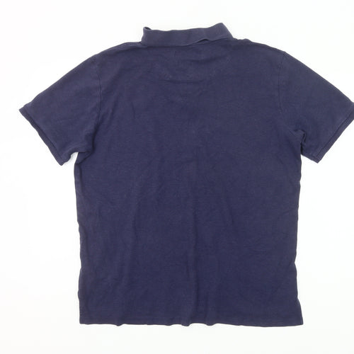 Paul Costelloe Men’s Blue XL Cotton Polo Shirt Short Sleeve