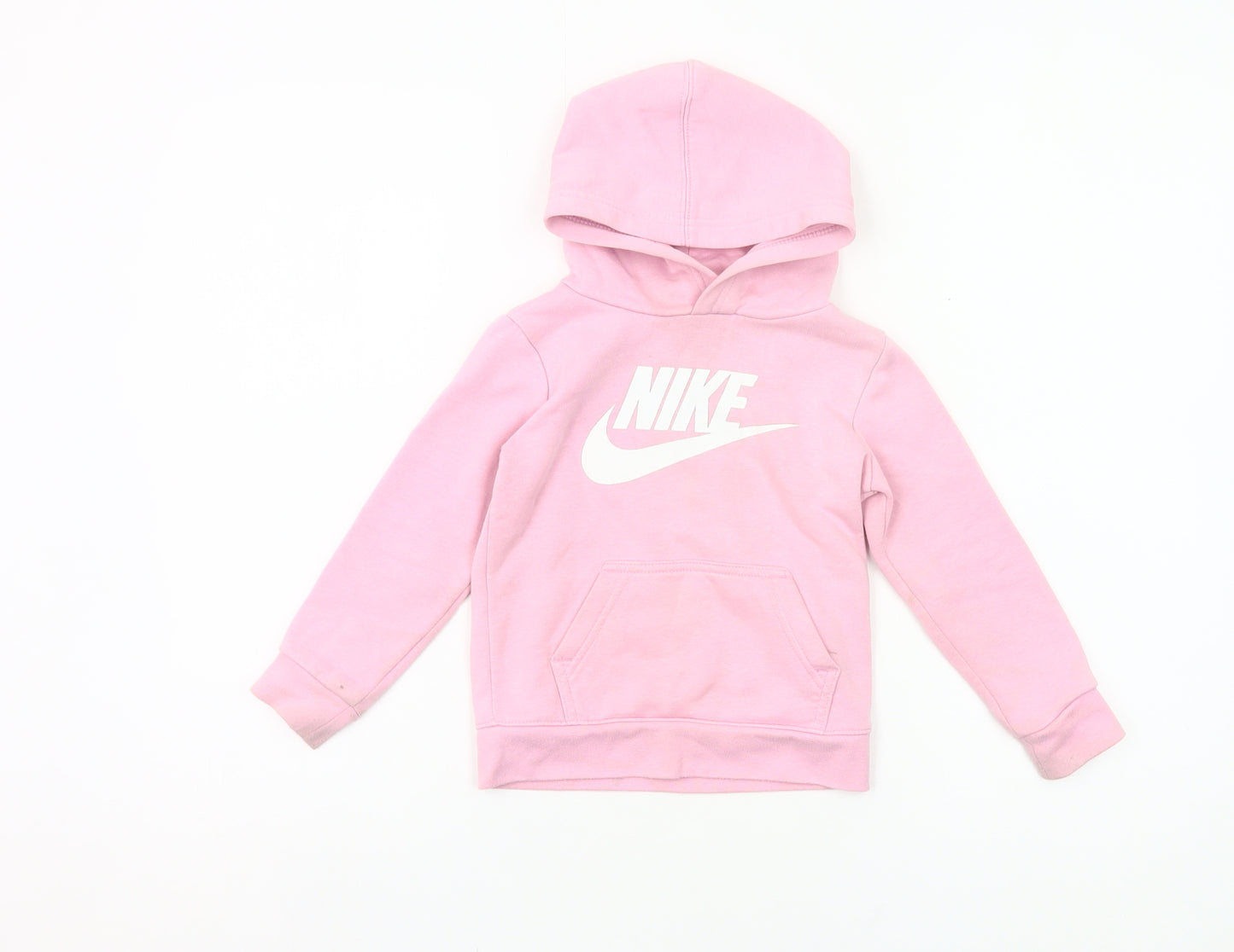 Nike Girls Pink Pullover Hoodie 2-3 Years Logo Fleece Sweatshirt