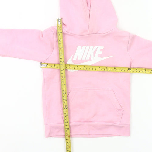 Nike Girls Pink Pullover Hoodie 2-3 Years Logo Fleece Sweatshirt
