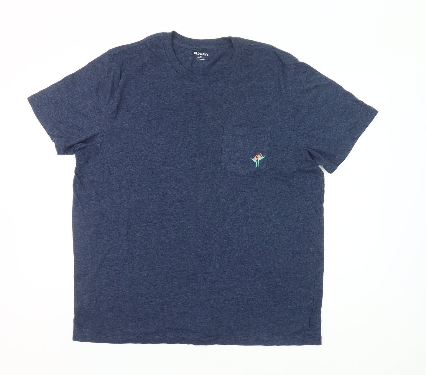 Old Navy Women Blue XL Basic Crew Neck Short Sleeve T-Shirt