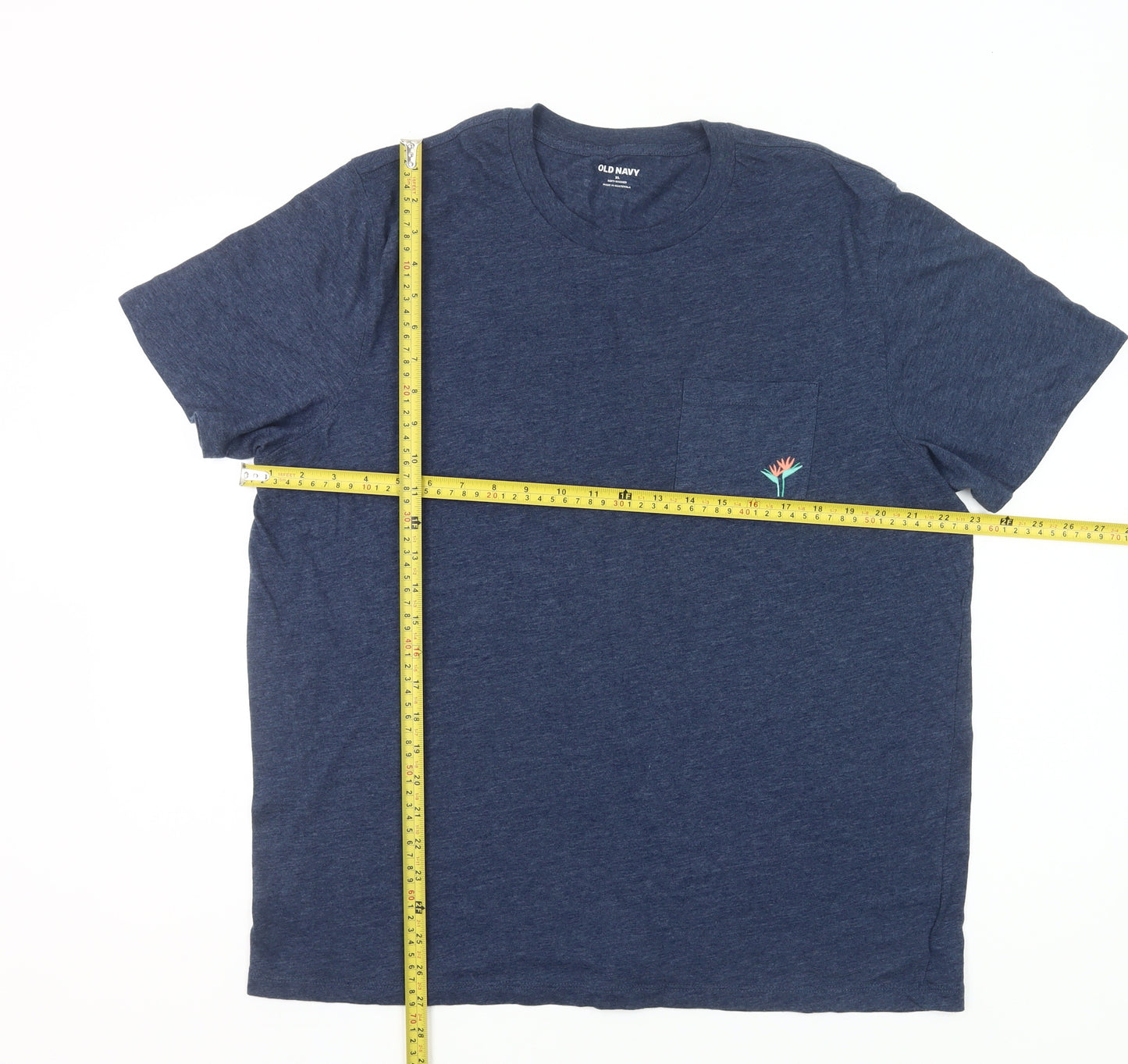 Old Navy Women Blue XL Basic Crew Neck Short Sleeve T-Shirt