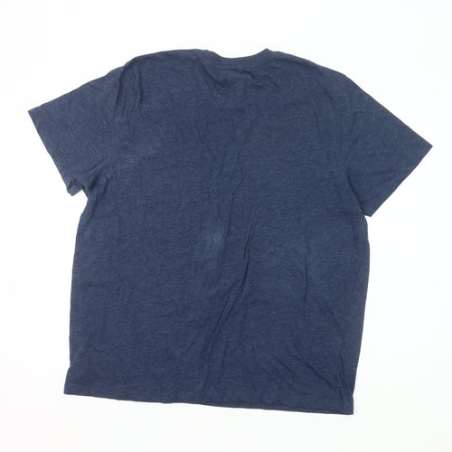 Old Navy Women Blue XL Basic Crew Neck Short Sleeve T-Shirt