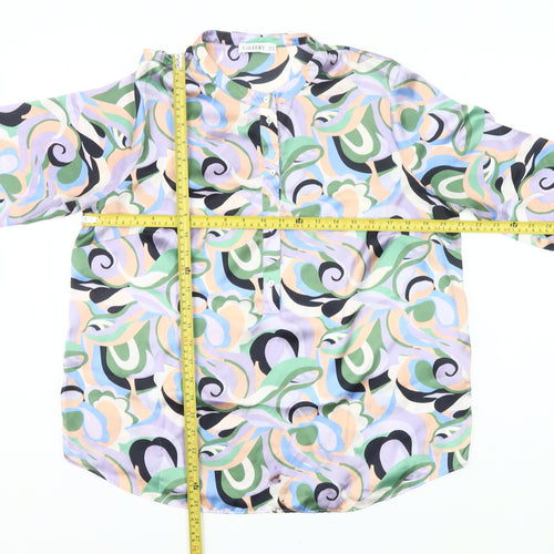 Gallery Women’s Multicoloured Blouse Size 14 Retro Geometric Long Sleeve