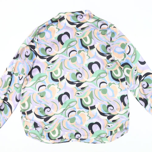 Gallery Women’s Multicoloured Blouse Size 14 Retro Geometric Long Sleeve