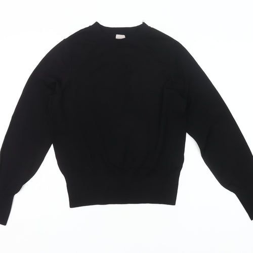 H&M Women's Black Crew Neck Pullover Jumper Size S Long Sleeve