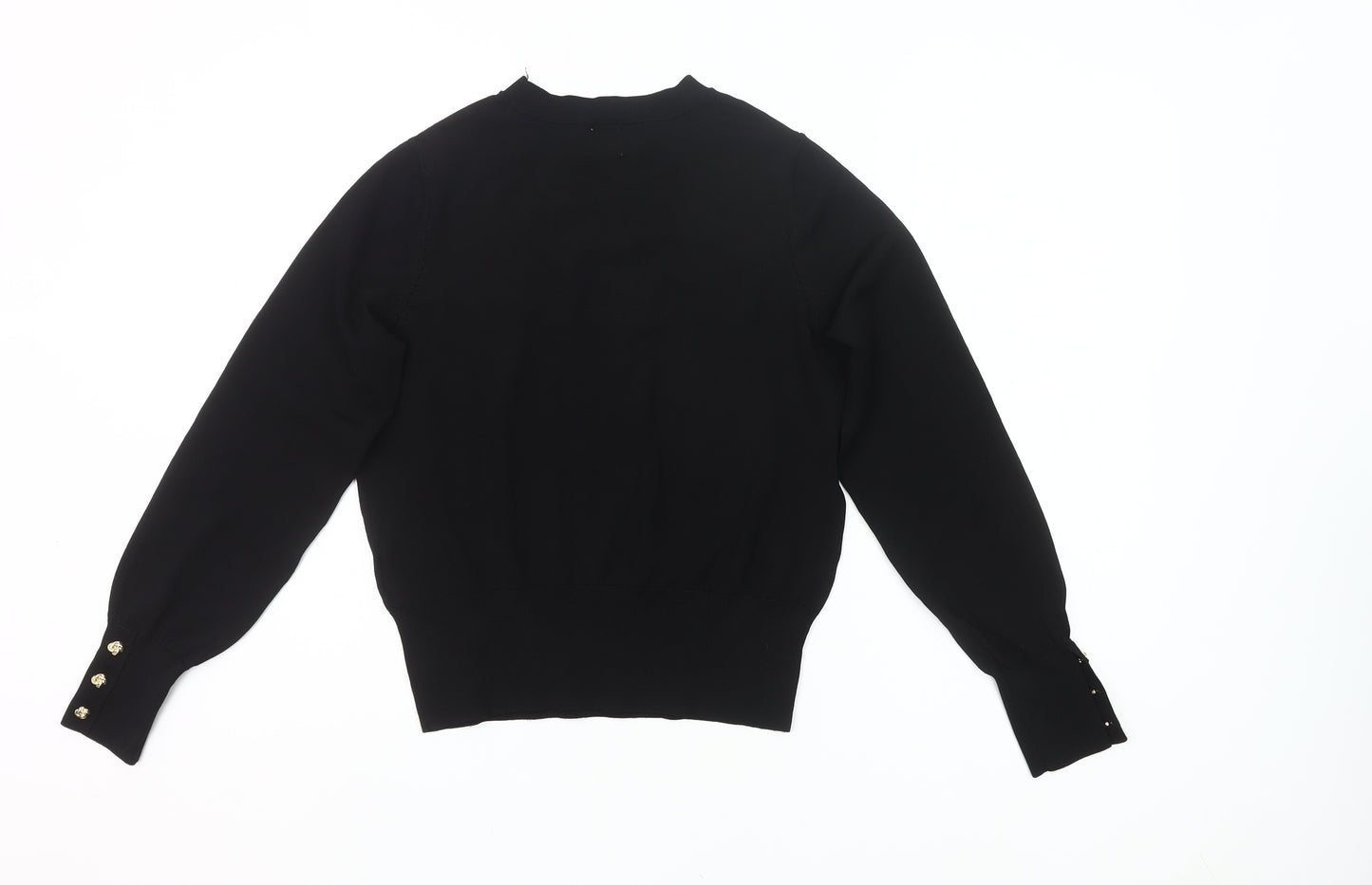 H&M Women's Black Crew Neck Pullover Jumper Size S Long Sleeve