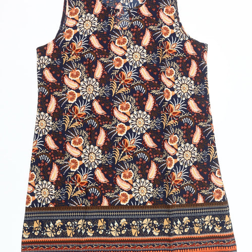 Emery Rose Womens Multicoloured XL Shift Dress Sleeveless Knee Length
