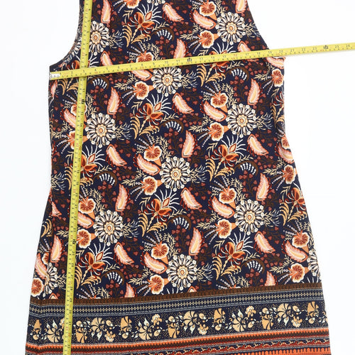 Emery Rose Womens Multicoloured XL Shift Dress Sleeveless Knee Length