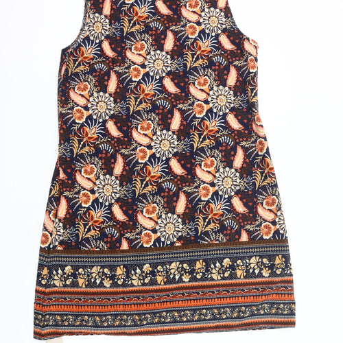 Emery Rose Womens Multicoloured XL Shift Dress Sleeveless Knee Length