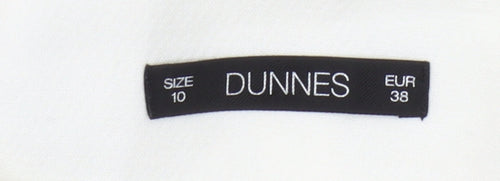 Dunnes Women’s Black White Colourblock Coat Size 10 Workwear