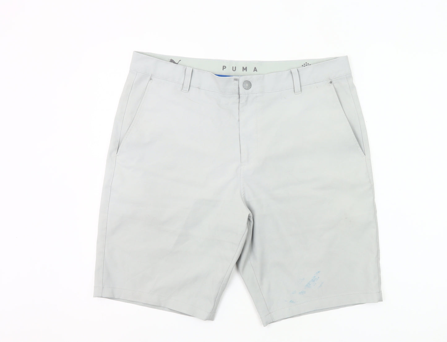 Puma Mens Grey Chino Shorts Size 24 Regular Fit Casual Summer