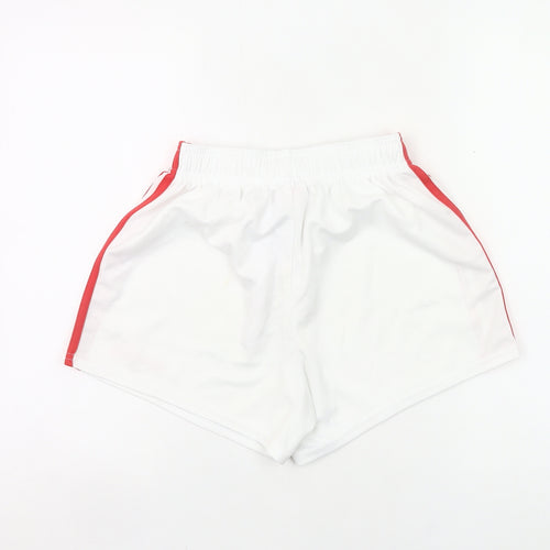 O'Neills Boys White Athletic Shorts 28in Elastic Waist Football Training