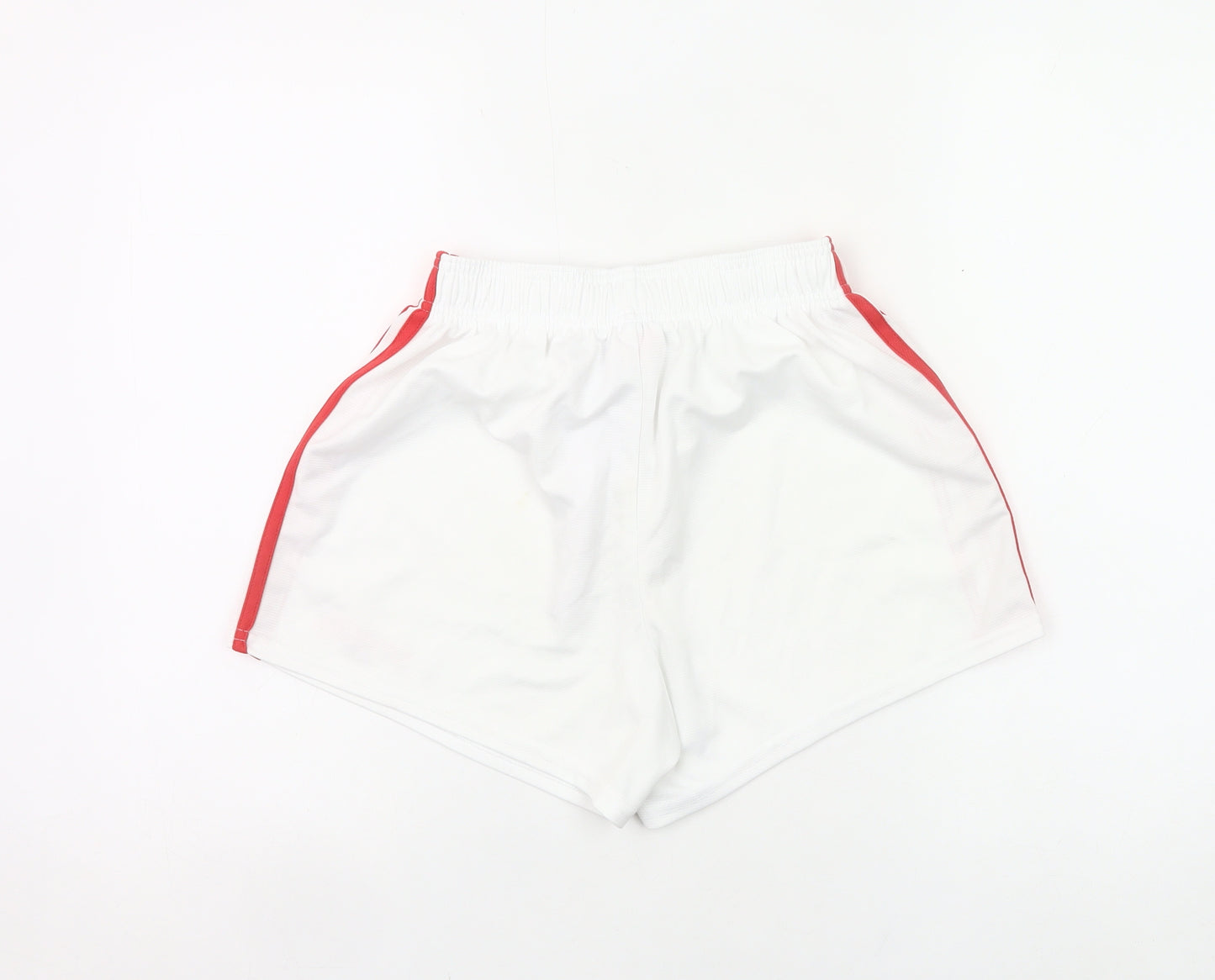 O'Neills Boys White Athletic Shorts 28in Elastic Waist Football Training