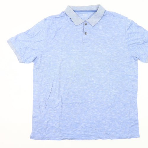 Dunnes Stores Men’s Blue 2XL Regular Fit Cotton Polo Shirt