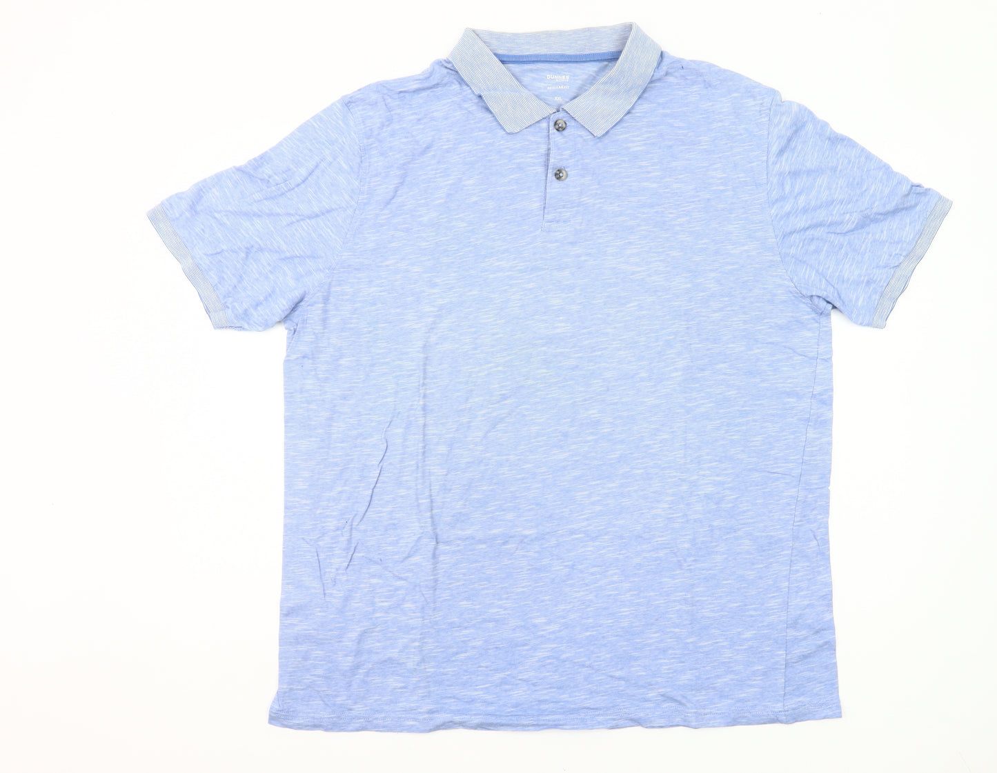 Dunnes Stores Men’s Blue 2XL Regular Fit Cotton Polo Shirt