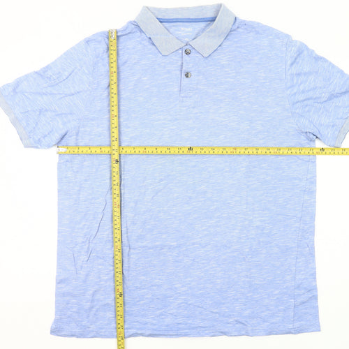 Dunnes Stores Men’s Blue 2XL Regular Fit Cotton Polo Shirt