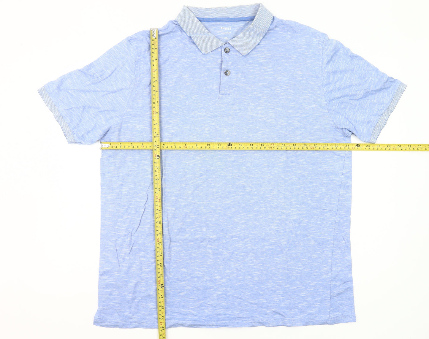 Dunnes Stores Men’s Blue 2XL Regular Fit Cotton Polo Shirt