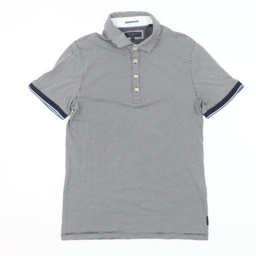 Ted Baker Men's Grey Polo Shirt Size S Short Sleeve Cotton