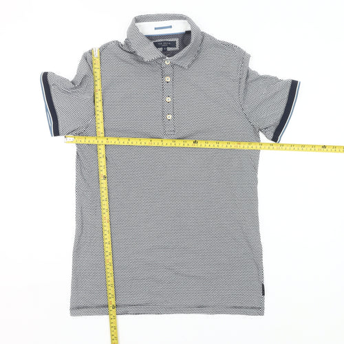 Ted Baker Men's Grey Polo Shirt Size S Short Sleeve Cotton
