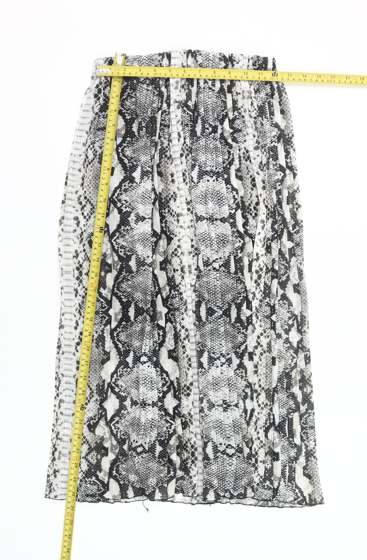 Modissima Womens Snake Print Pleated Midi Skirt Size 12