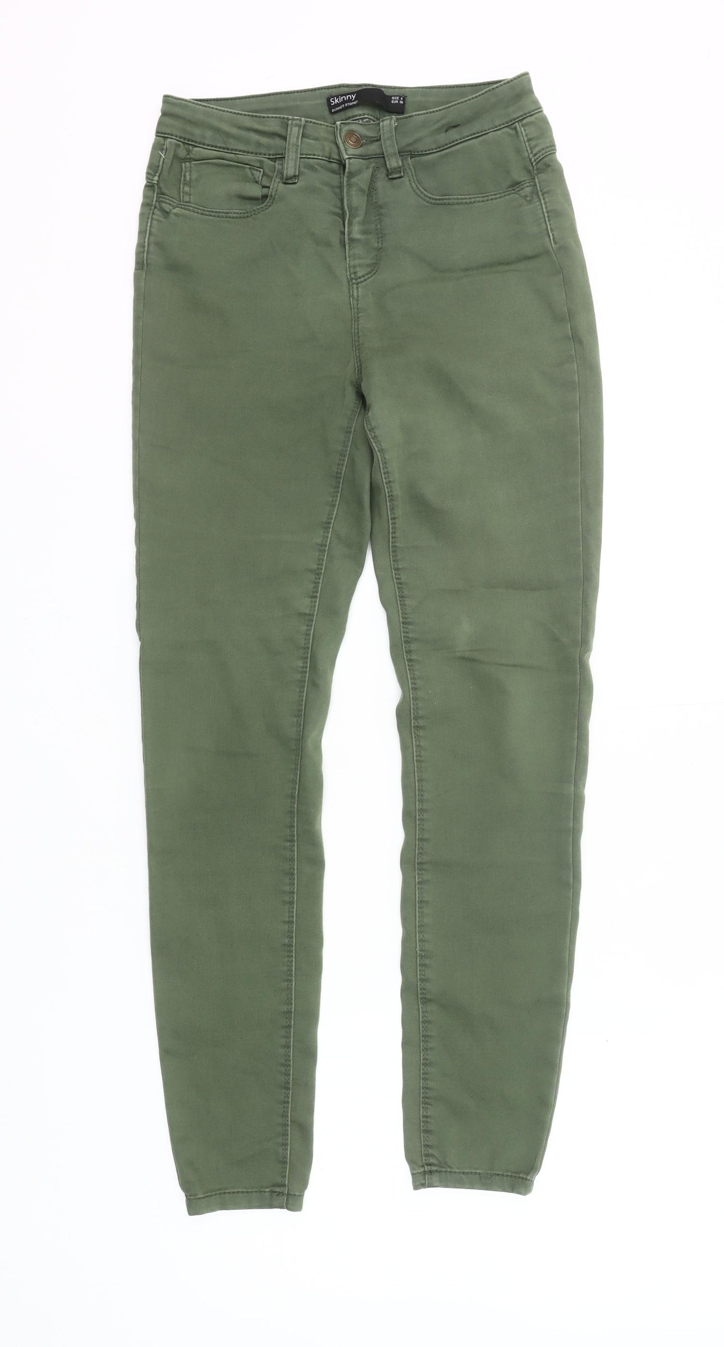 Dunnes Stores Women’s Green Skinny Jeans Size 8 Slim Stretch