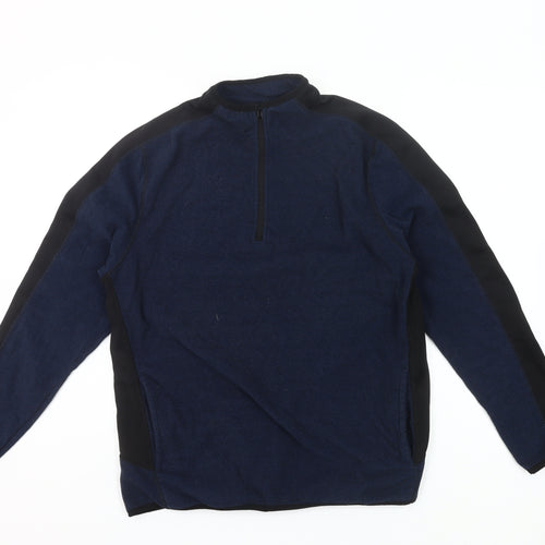 Dunnes Stores Men’s Blue 1/4 Zip Fleece Sweatshirt Small
