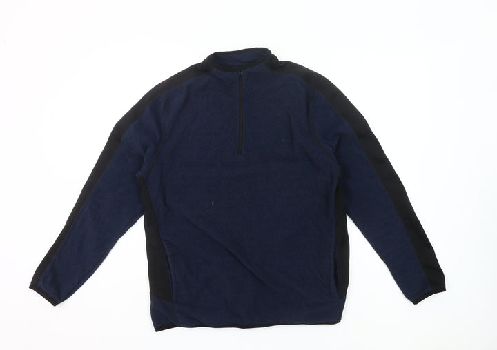 Dunnes Stores Men’s Blue 1/4 Zip Fleece Sweatshirt Small