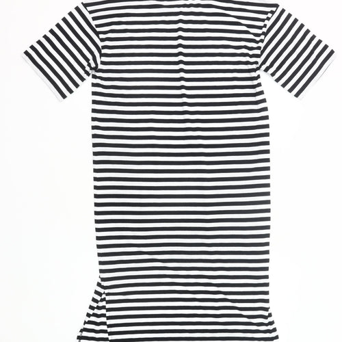 Noisy May Women’s Black White Striped T-Shirt Dress M