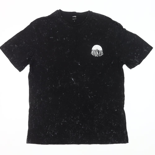 Dunnes Stores Men's Black Minds Eye Medium Relaxed Fit Graphic T-Shirt