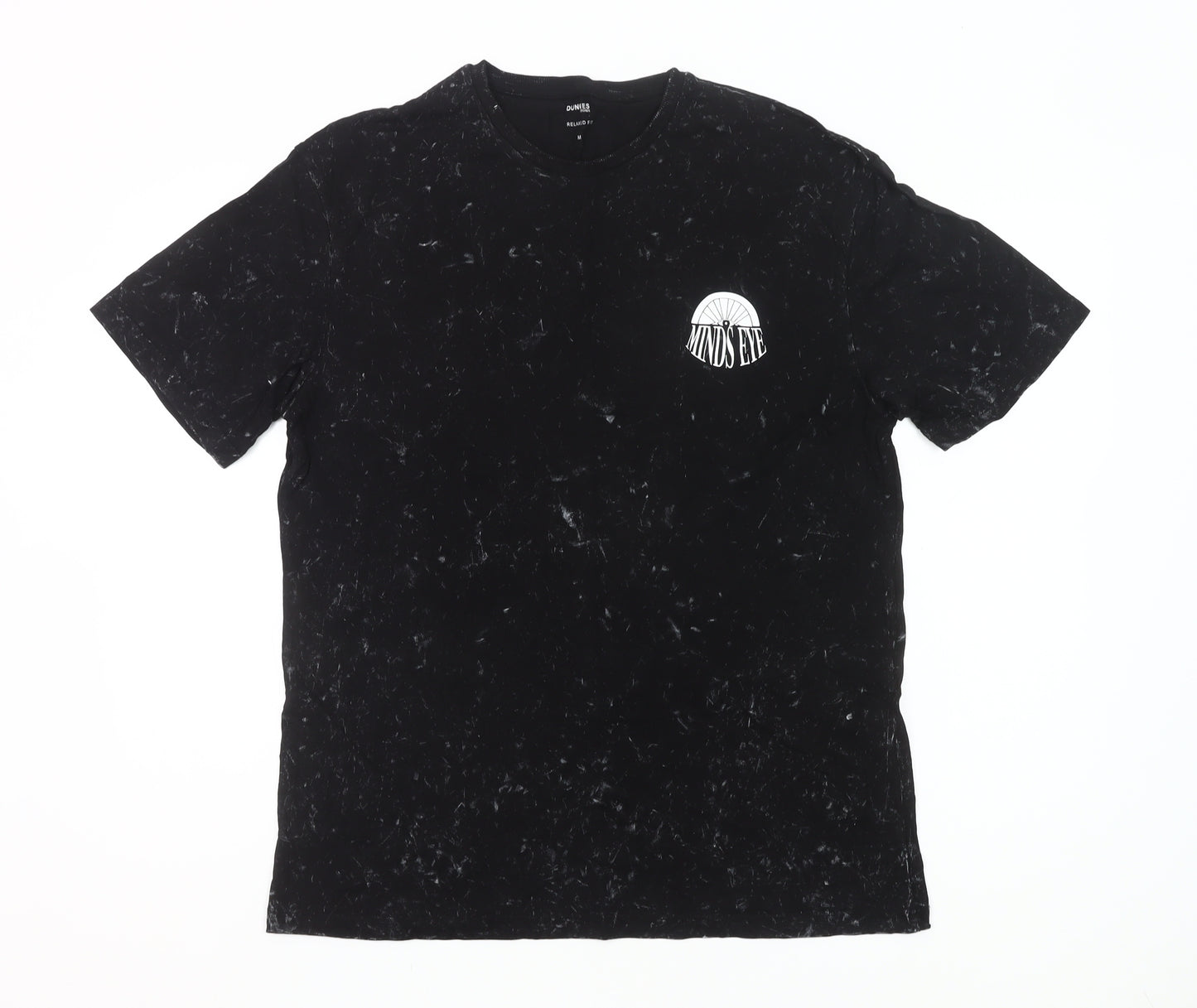 Dunnes Stores Men's Black Minds Eye Medium Relaxed Fit Graphic T-Shirt