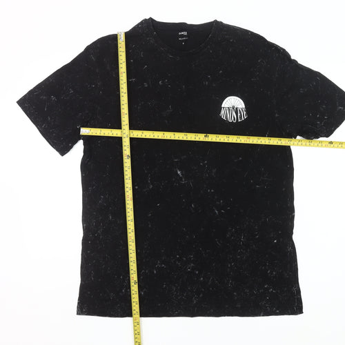 Dunnes Stores Men's Black Minds Eye Medium Relaxed Fit Graphic T-Shirt