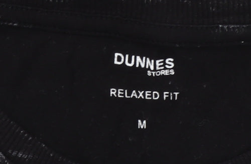 Dunnes Stores Men's Black Minds Eye Medium Relaxed Fit Graphic T-Shirt