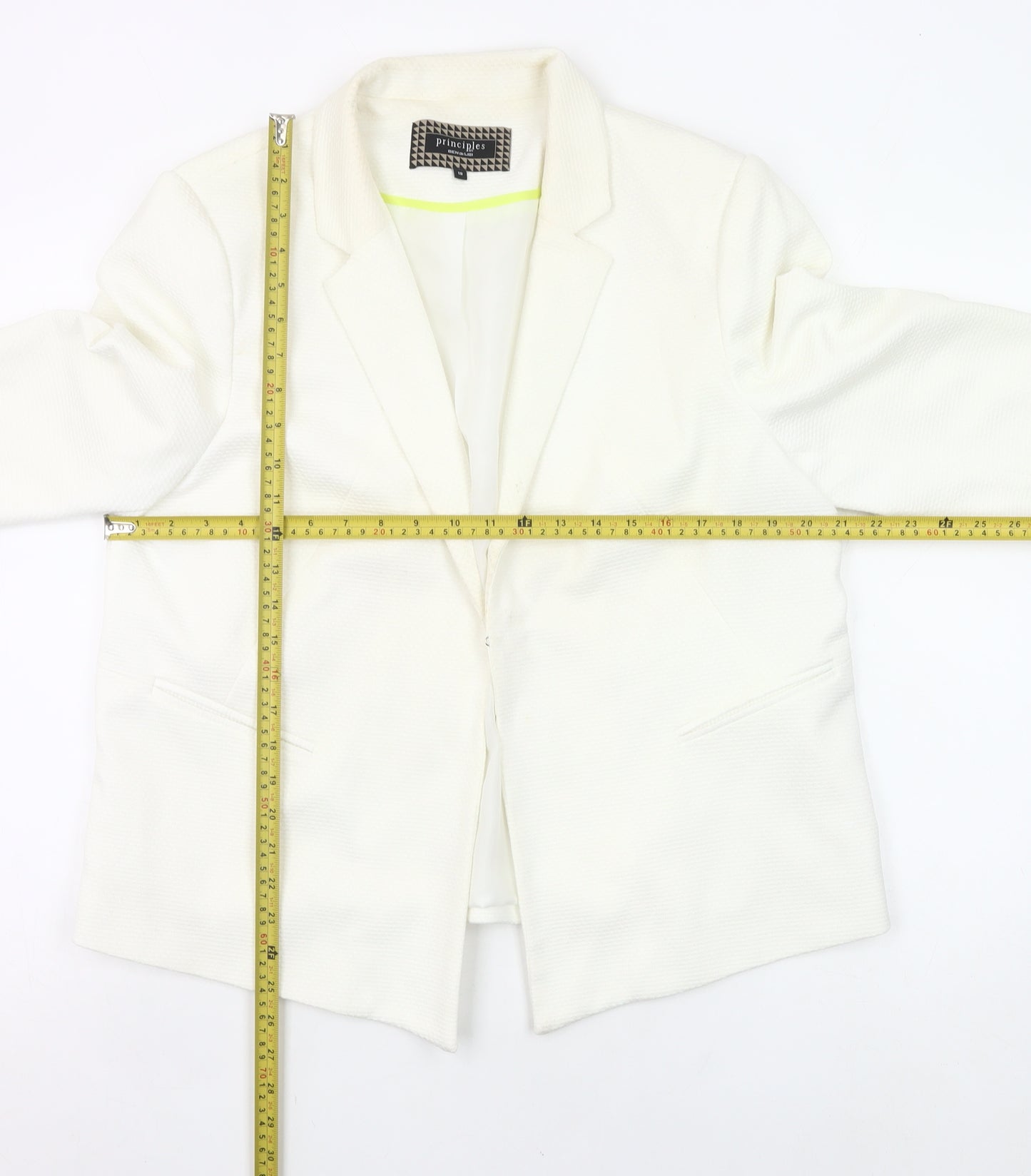 Principles by Ben de Lisi Women’s White Blazer Size 18 Workwear Jacket
