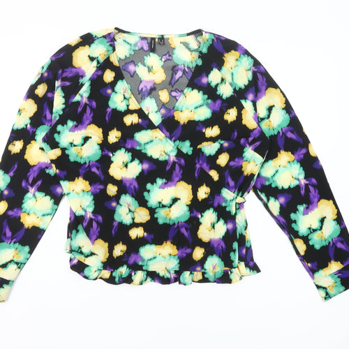 Vero Moda Womens Multicoloured Floral Wrap Blouse Size 16