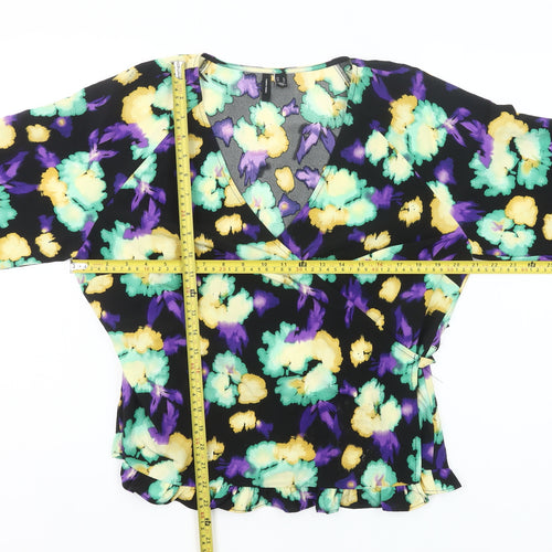 Vero Moda Womens Multicoloured Floral Wrap Blouse Size 16