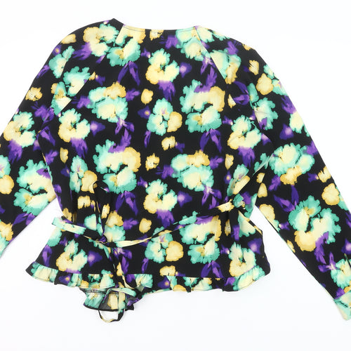 Vero Moda Womens Multicoloured Floral Wrap Blouse Size 16