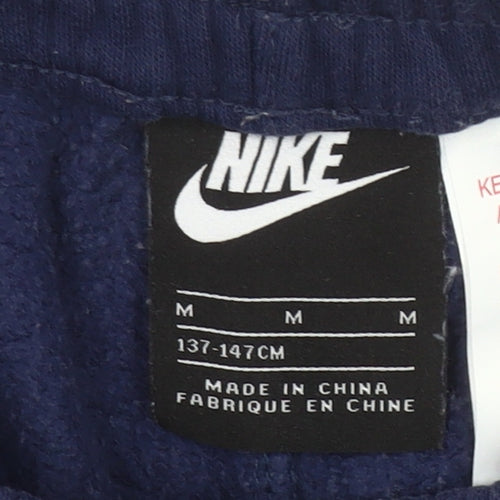 Nike Boys Blue Jogger Sweatpants 11-12Y Elastic Waist Pockets Sportswear