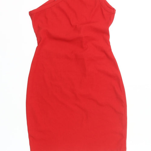 Pull&Bear Women’s Red Bodycon One Shoulder Party Dress Size 12