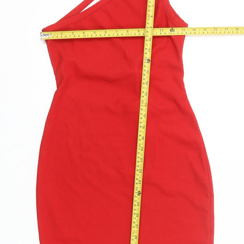 Pull&Bear Women’s Red Bodycon One Shoulder Party Dress Size 12