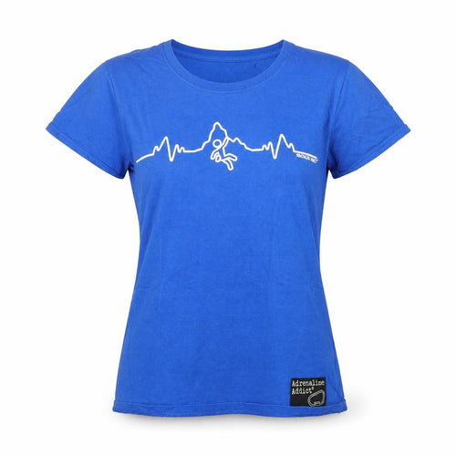 Adrenaline Addict Women Blue M T-Shirt Outdoor Adventure Crew Neck