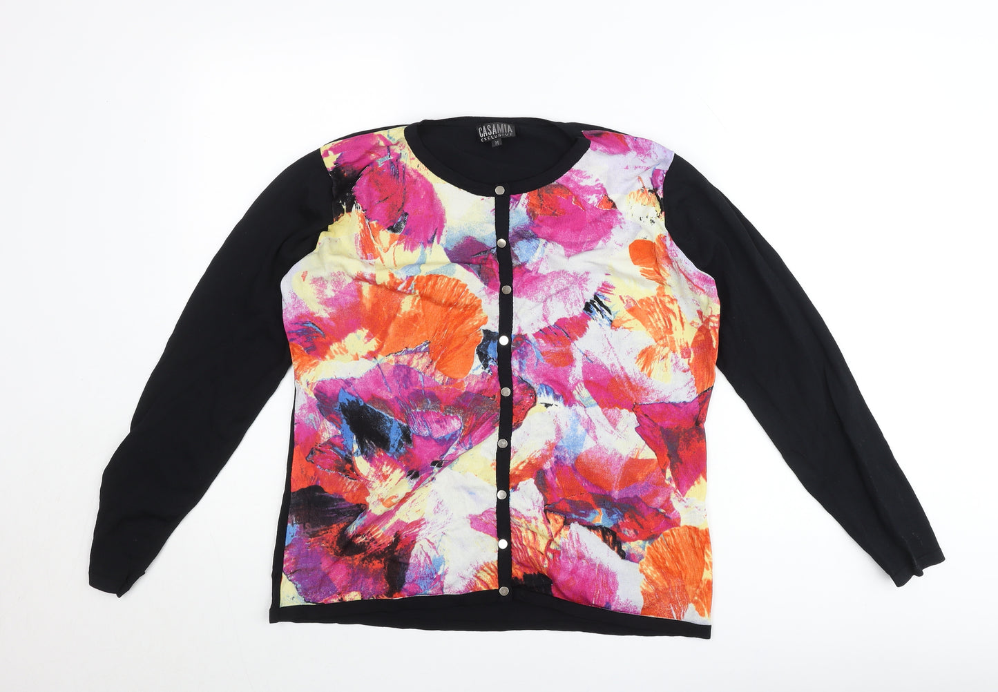 Casamia Women’s Multicoloured Floral Button-Up Knit Top M